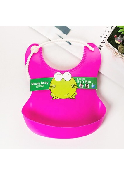 Çocuk Bebek Mama Önlüğü Dökülme Engelleyici Bükülebilir Pembe (4744)