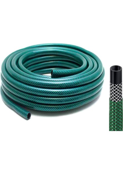 Meteor VDF25 Kırılmaz Örgülü Tekerlek Makaralı Bahçe Su Hortumu 25 mt 6 Parça fiyatları