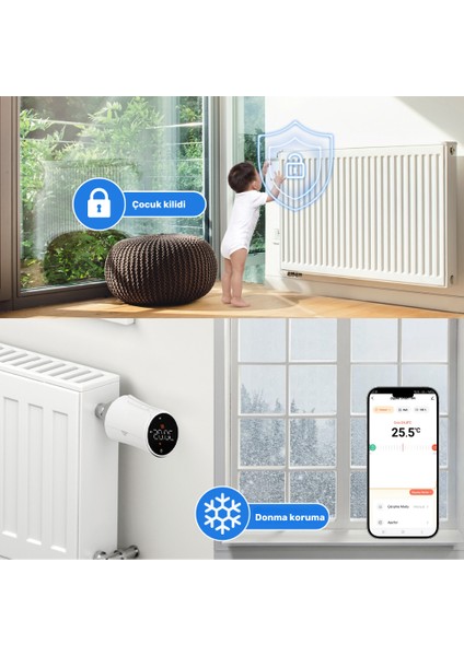 Zigbee Akıllı Termostatik Vana ( Tuya Smart Life Uyumlu ) modelleri