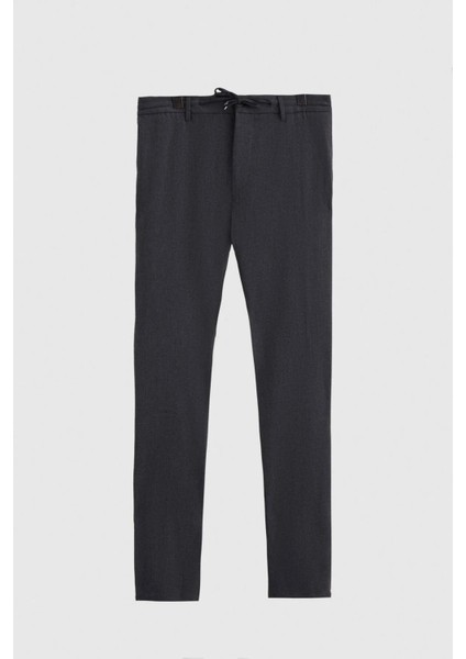 Erkek Slim Fit Beli Lastikli Ipli Fermuarlı Likralı Rahat Antrasit Jogger Pantolon fiyatları