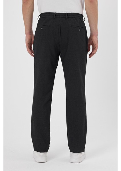 Erkek Slim Fit Beli Lastikli Ipli Fermuarlı Likralı Rahat Antrasit Jogger Pantolon indirimleri