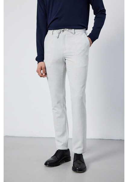 Erkek Slim Fit Beli Lastikli Ipli Fermuarlı Likralı Rahat Gri Jogger Pantolon fırsatları