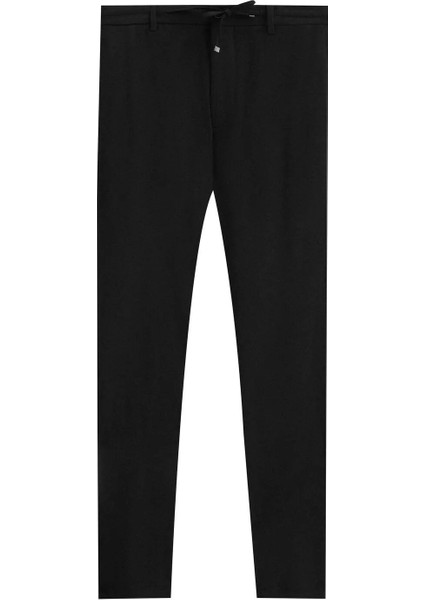 Erkek Slim Fit Beli Lastikli Ipli Fermuarlı Likralı Rahat Siyah Jogger Pantolon fiyatları