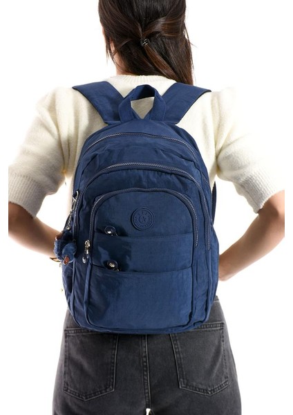 Kadın Sırt Çantası Çok Cepli 30*25 cm Hafif Klinkır Kumaş Spor Seyahat Çantası Su Itici Kumaş modelleri