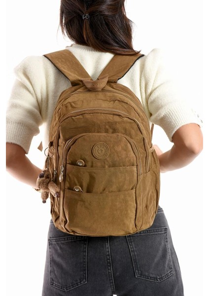 Kadın Sırt Çantası Çok Cepli 30*25 cm Hafif Klinkır Kumaş Spor Seyahat Çantası Su Itici Kumaş modelleri