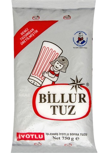 Tuz Iyotlu Sofra Tuzu (750 G) X6 Adet