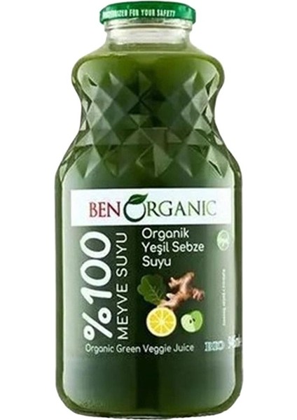 %100 Organik Yeşil Sebze Suyu (946 Ml) X6 Adet