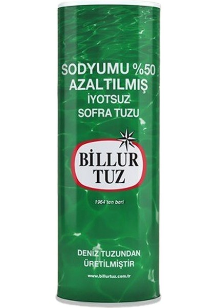 Tuz Rafine Sodyumu %50 Azaltılmış Iyotsuz Tuz (500 G) X6 Adet