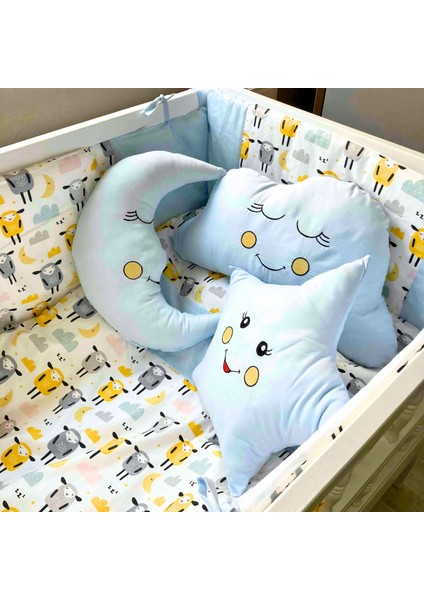 Bebek Uyku Seti Nevresim Takımı 70x130 Zuzu Mavi