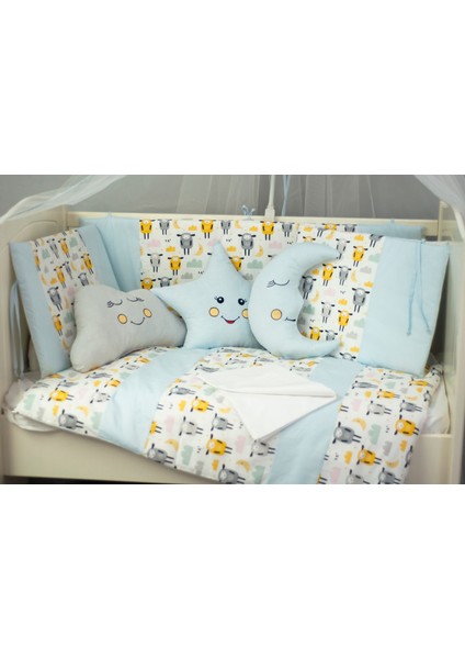 Bebek Uyku Seti Nevresim Takımı 70x130 Zuzu Mavi fırsatları