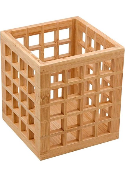 Mutfak Bambu Kare Modern Tasarımlı Kare Kaşıklık 13*13*15 cm fiyatları