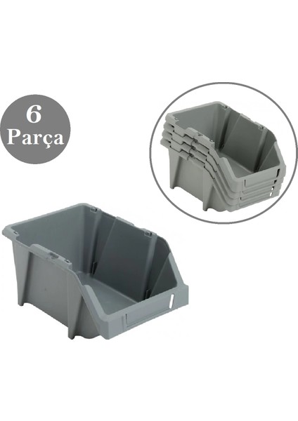 DG40 Depo Raf Düzenleyici Parça Saklama Avadanlık Kutusu 6 Parça 490x310x200 mm