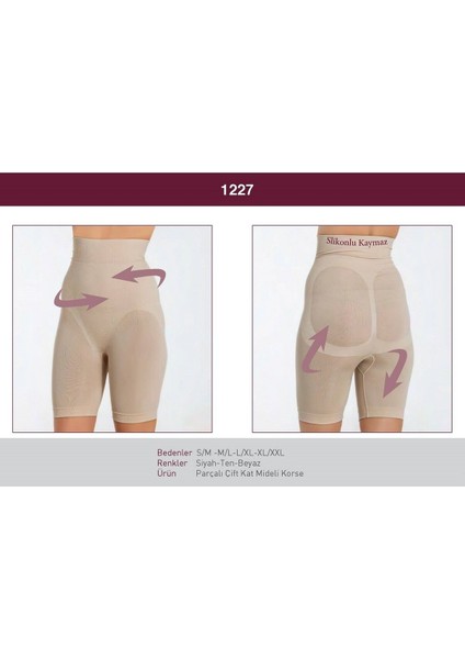 Iç Giyim Miss Fit Parçalı Çift Kat Mideli Silikonlu Kaymaz Korse modelleri