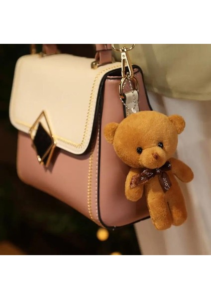 Peluş Oyuncak Minik Ayıcık Anahtarlık ve Çanta Aksesuarı 12 Adet