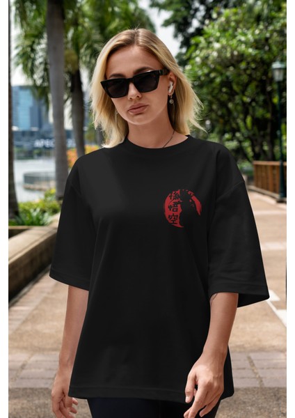Dragon Ball Ön Sol Baskılı Oversize T-Shirt Erkek Kadın Unisex Pamuk Bisiklet Yaka Tişort indirimleri