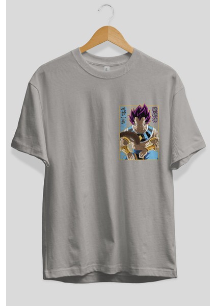 Dragonball Vegetahakaishin Ön Sol Baskılı Oversize T-Shirt Erkek Kadın Unisex Pamuk Bisiklet Yaka Tişort fiyatları
