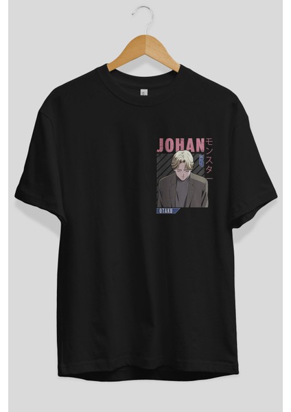 Johan Liebert Monster Ön Sol Baskılı Oversize T-Shirt Erkek Kadın Unisex Pamuk Bisiklet Yaka Tişort fiyatları