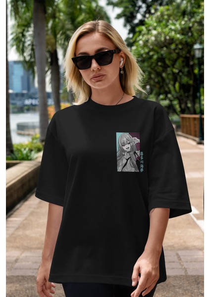 Marin Kitagawa 1 Ön Sol Baskılı Oversize T-Shirt Erkek Kadın Unisex Pamuk Bisiklet Yaka Tişort indirimleri
