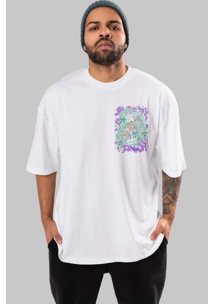 Roronoa Zoro 5 Ön Sol Baskılı Oversize T-Shirt Erkek Kadın Unisex Pamuk Bisiklet Yaka Tişort