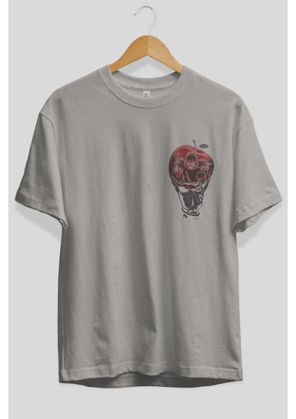 Death Note -Ryuk Ön Sol Baskılı Oversize T-Shirt Erkek Kadın Unisex Pamuk Bisiklet Yaka Tişort fiyatları