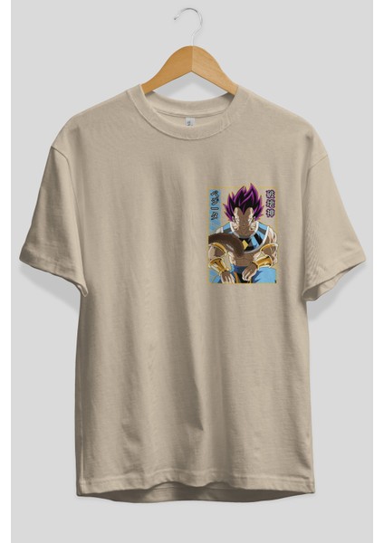 Dragonball Vegetahakaishin Ön Sol Baskılı Oversize T-Shirt Erkek Kadın Unisex Pamuk Bisiklet Yaka Tişort fiyatları