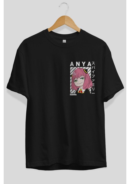Anya Spyx Famıly Ön Sol Baskılı Oversize T-Shirt Erkek Kadın Unisex Pamuk Bisiklet Yaka Tişort fiyatları