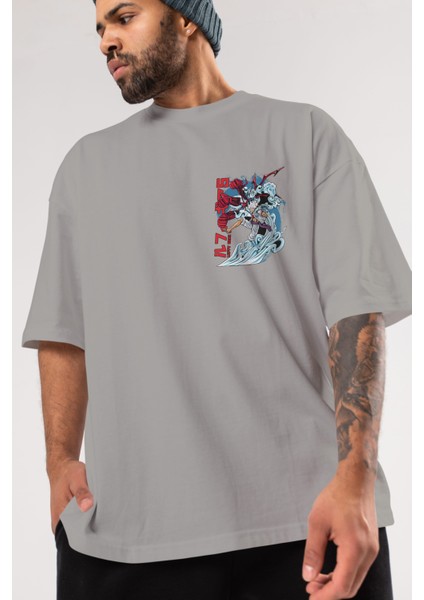 Monkey D. Luffy Gear5 2 Ön Sol Baskılı Oversize T-Shirt Erkek Kadın Unisex Pamuk Bisiklet Yaka Tişort modelleri