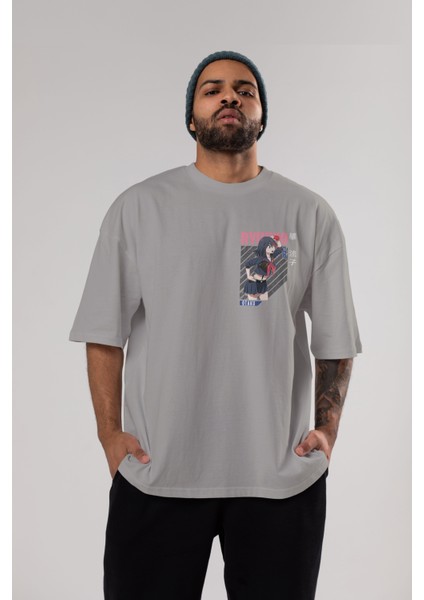 Ryuuko Matoi 6 Ön Sol Baskılı Oversize T-Shirt Erkek Kadın Unisex Pamuk Bisiklet Yaka Tişort indirimleri