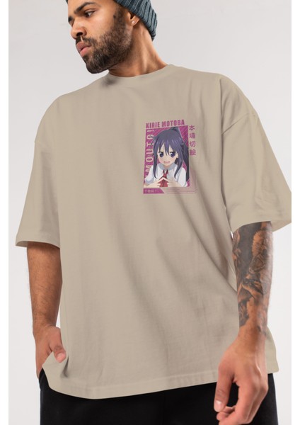 Kirie Motoba 4 Ön Sol Baskılı Oversize T-Shirt Erkek Kadın Unisex Pamuk Bisiklet Yaka Tişort modelleri