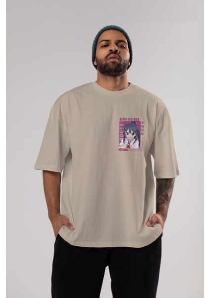 Kirie Motoba 4 Ön Sol Baskılı Oversize T-Shirt Erkek Kadın Unisex Pamuk Bisiklet Yaka Tişort indirimleri