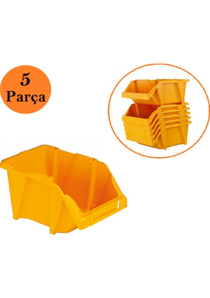 DP35 Depo Raf Düzenleyici Parça Saklama Avadanlık Kutusu 5 Parça 420X260X180 mm