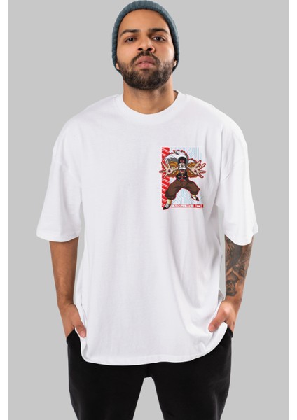 Dragonball Drmakigero Ön Sol Baskılı Oversize T-Shirt Erkek Kadın Unisex Pamuk Bisiklet Yaka Tişort