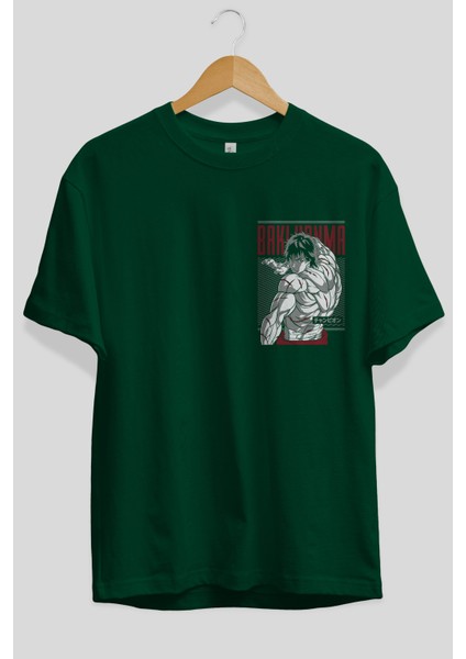 Bakı Hanma Ön Sol Baskılı Oversize T-Shirt Erkek Kadın Unisex Pamuk Bisiklet Yaka Tişort fiyatları