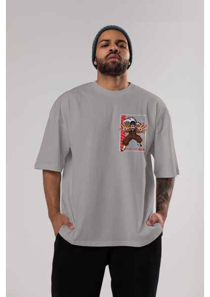 Dragonball Drmakigero Ön Sol Baskılı Oversize T-Shirt Erkek Kadın Unisex Pamuk Bisiklet Yaka Tişort indirimleri