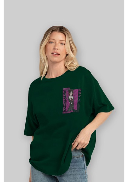 Kaguya Shinomiya 4 1 Ön Sol Baskılı Oversize T-Shirt Erkek Kadın Unisex Pamuk Bisiklet Yaka Tişort fırsatları