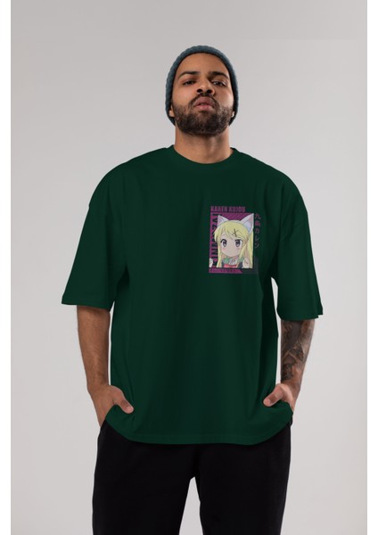 Karen Kujou 4 Ön Sol Baskılı Oversize T-Shirt Erkek Kadın Unisex Pamuk Bisiklet Yaka Tişort indirimleri