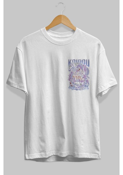 Kaıdou One Pıece Ön Sol Baskılı Oversize T-Shirt Erkek Kadın Unisex Pamuk Bisiklet Yaka fiyatları