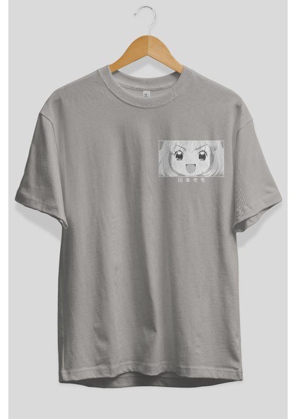 Momo Kawamoto 1 Ön Sol Baskılı Oversize T-Shirt Erkek Kadın Unisex Pamuk Bisiklet Yaka Tişort fiyatları