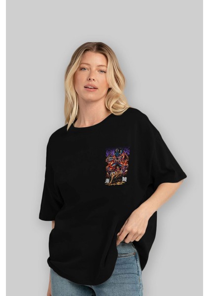 Monkey D. Luffy 2 Ön Sol Baskılı Oversize T-Shirt Erkek Kadın Unisex Pamuk Bisiklet Yaka Tişort fırsatları