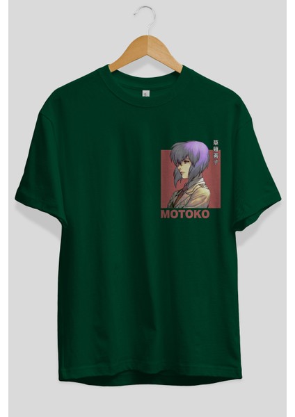 Motoko Kusanagi 12 Ön Sol Baskılı Oversize T-Shirt Erkek Kadın Unisex Pamuk Bisiklet Yaka Tişort fiyatları