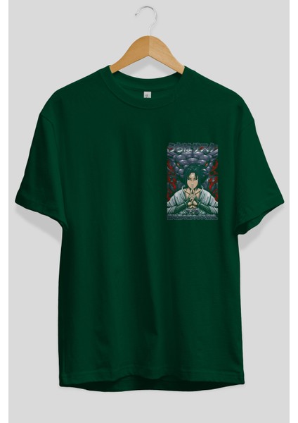 Naruto Sasuke Uchıha Ön Sol Baskılı Oversize T-Shirt Erkek Kadın Unisex Pamuk Bisiklet Yaka Tişort fiyatları
