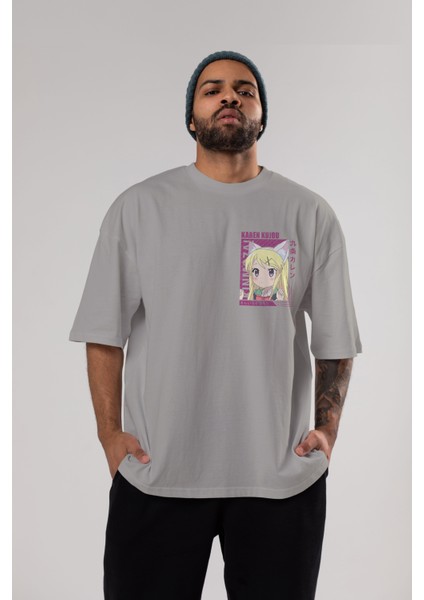 Karen Kujou 4 Ön Sol Baskılı Oversize T-Shirt Erkek Kadın Unisex Pamuk Bisiklet Yaka Tişort indirimleri