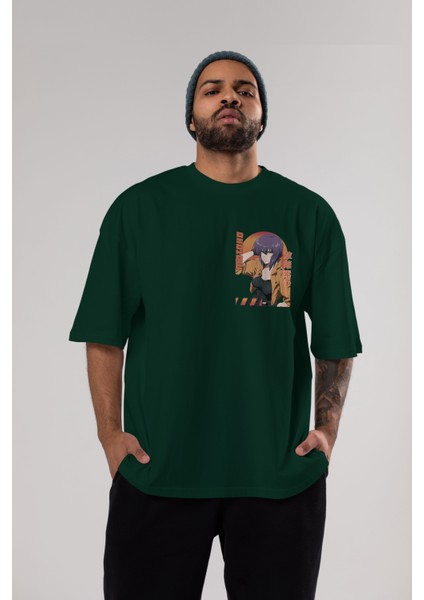 Motoko Kusanagi 9 Ön Sol Baskılı Oversize T-Shirt Erkek Kadın Unisex Pamuk Bisiklet Yaka Tişort indirimleri