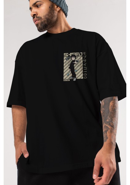 Shigeo Kageyama 3 Ön Sol Baskılı Oversize T-Shirt Erkek Kadın Unisex Pamuk Bisiklet Yaka Tişort modelleri