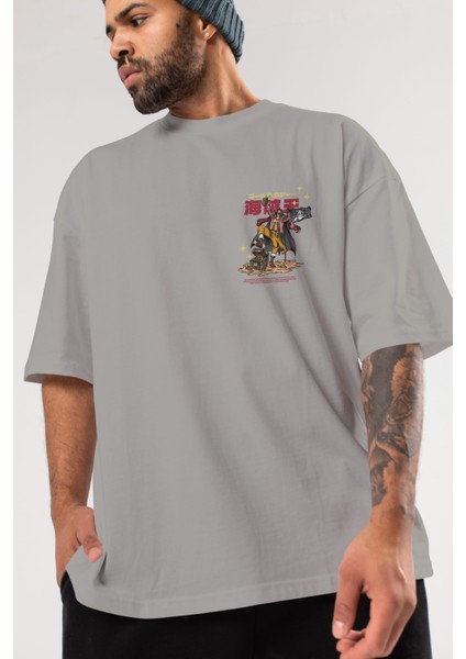 Roger Ön Sol Baskılı Oversize T-Shirt Erkek Kadın Unisex Pamuk Bisiklet Yaka Tişort modelleri