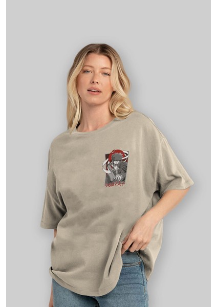Shısuı Uchıha Naruto Ön Sol Baskılı Oversize T-Shirt Erkek Kadın Unisex Pamuk Bisiklet Yaka Tişort fırsatları