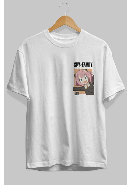 Spy x Famıly Anya Ön Sol Baskılı Oversize T-Shirt Erkek Kadın Unisex Pamuk Bisiklet Yaka Tişort fiyatları