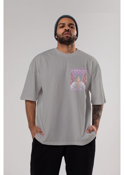 Naruto Sasuke Uchıha Ön Sol Baskılı Oversize T-Shirt Erkek Kadın Unisex Pamuk Bisiklet Yaka Tişort indirimleri