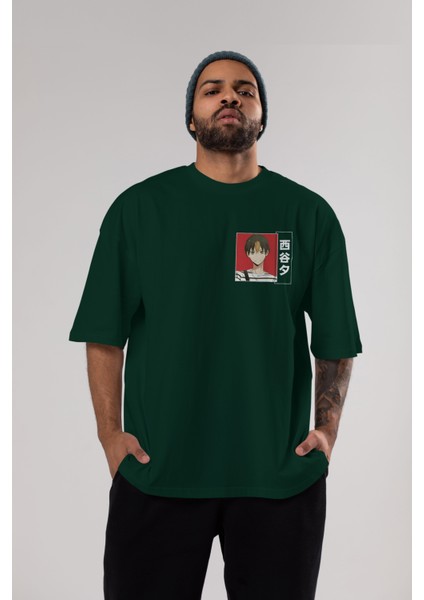Yuu Nishinoya 1 Ön Sol Baskılı Oversize T-Shirt Erkek Kadın Unisex Pamuk Bisiklet Yaka Tişort indirimleri