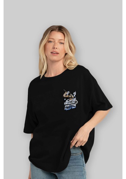 Zabuza Momochi Ön Sol Baskılı Oversize T-Shirt Erkek Kadın Unisex Pamuk Bisiklet Yaka Tişort fırsatları